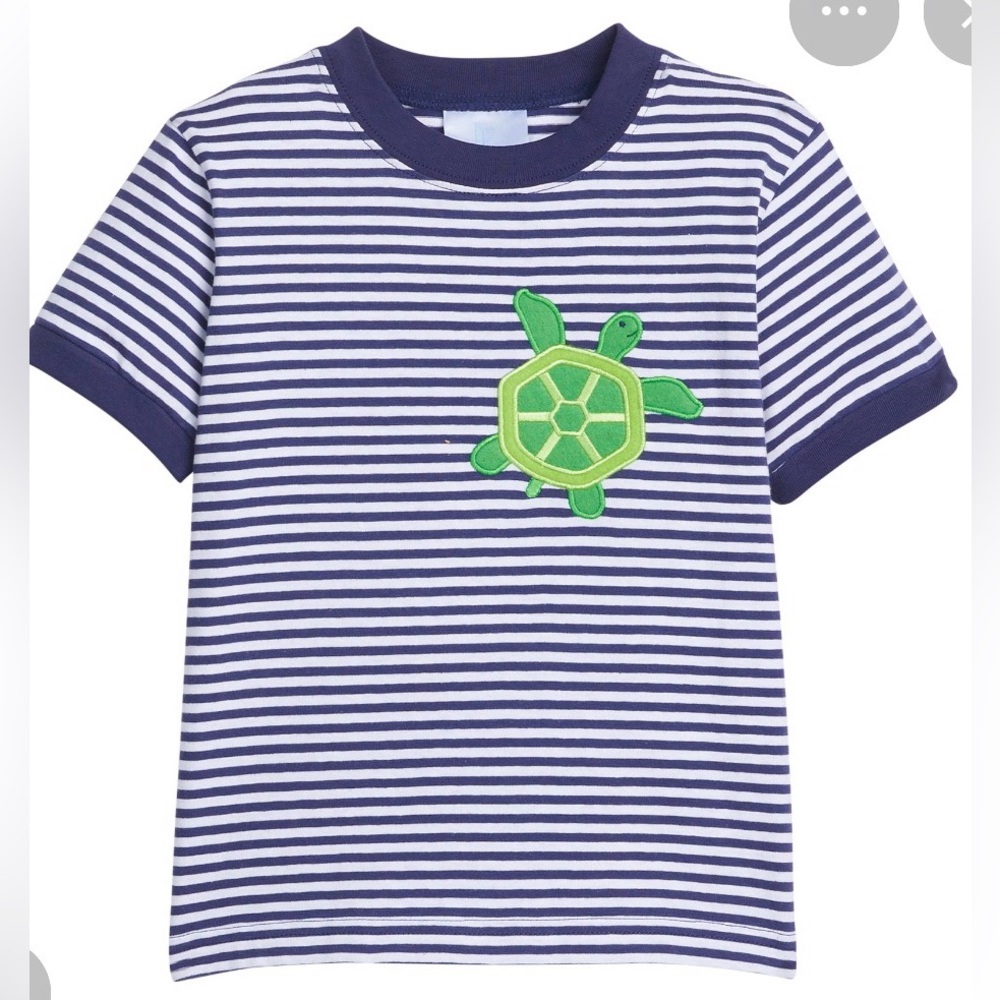 Little English Appliqué T-Shirt in Sea Turtle, size 2T